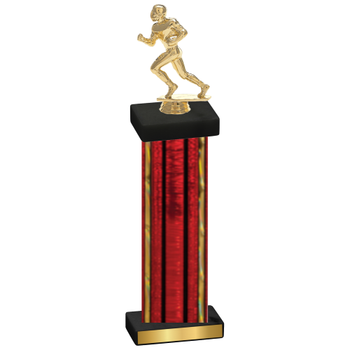 Single Red Glacier Football Trophy