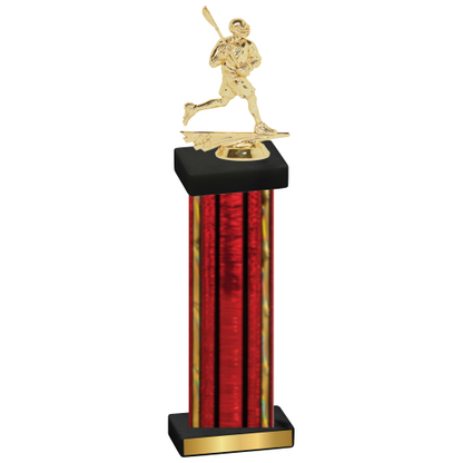 Single Red Glacier Lacrosse Trophy