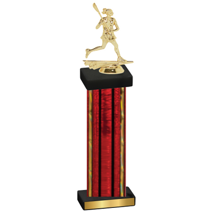 Single Red Glacier Lacrosse Trophy