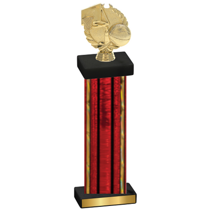 Single Red Glacier Basketball Trophy