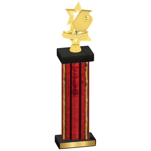 Single Red Glacier Pickleball Trophy