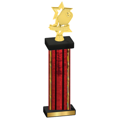 Single Red Glacier Pickleball Trophy