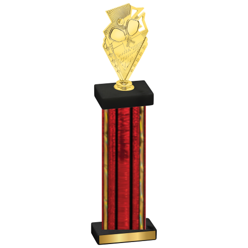 Single Red Glacier Pickleball Trophy