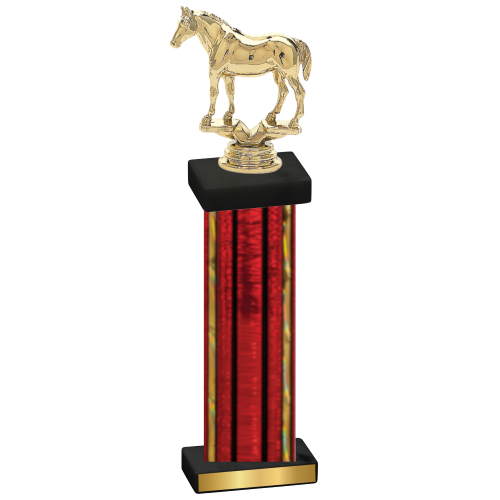 Single Red Glacier Horses Trophy