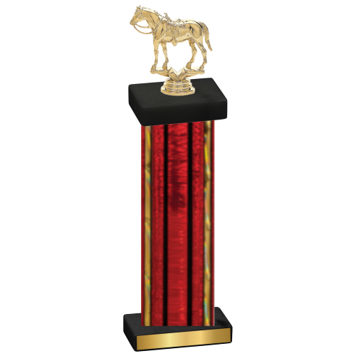 Single Red Glacier Horses Trophy