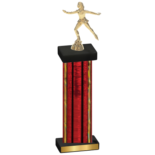 Single Red Glacier Skater Trophy