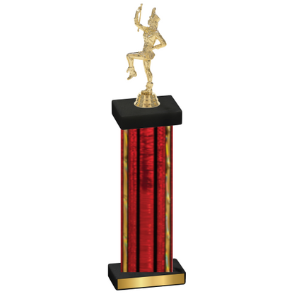 Single Red Glacier Majorette Trophy