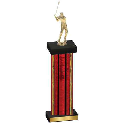 Single Red Glacier Golf Trophy