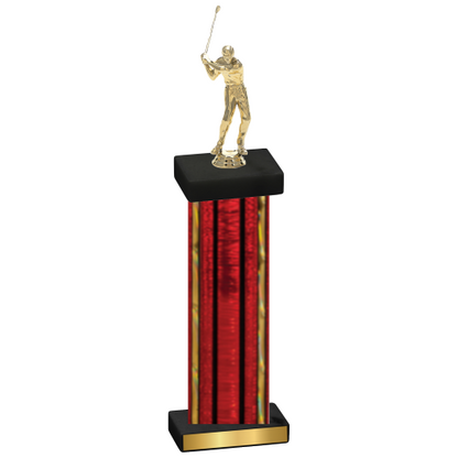 Single Red Glacier Golf Trophy