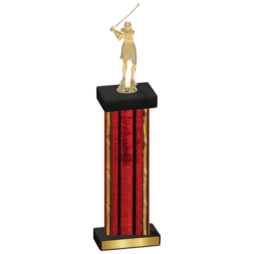 Single Red Glacier Golf Trophy