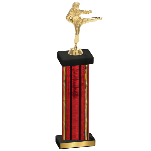 Single Red Glacier Karate Trophy