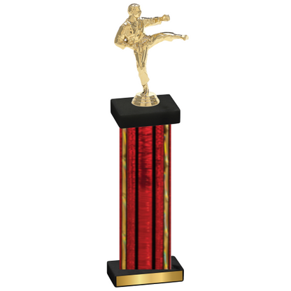 Single Red Glacier Karate Trophy