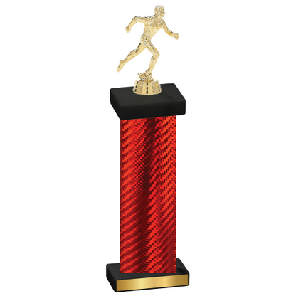 Single Red Carbon Fiber Running Trophy