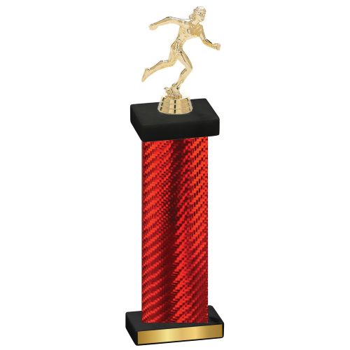 Single Red Carbon Fiber Running Trophy