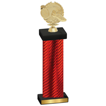 Single Red Carbon Fiber Running Trophy