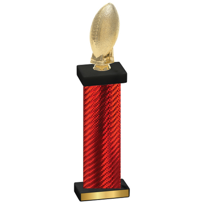 Single Red Carbon Fiber Football Trophy