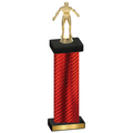 Single Red Carbon Fiber Wrestling Trophy