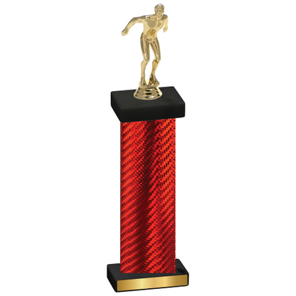 Single Red Carbon Fiber Swimming Trophy