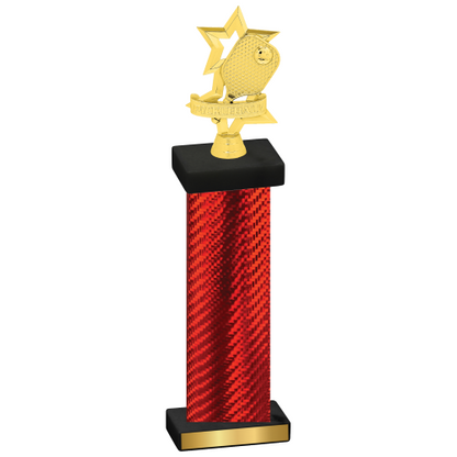 Single Red Carbon Fiber Pickleball Trophy