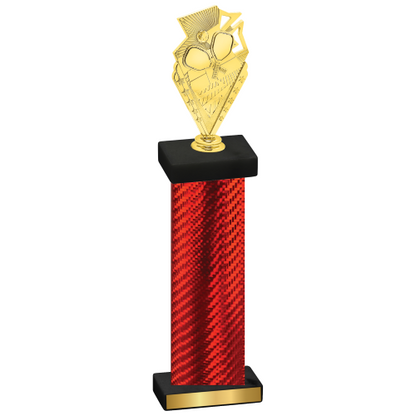 Single Red Carbon Fiber Pickleball Trophy