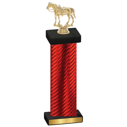 Single Red Carbon Fiber Horses Trophy