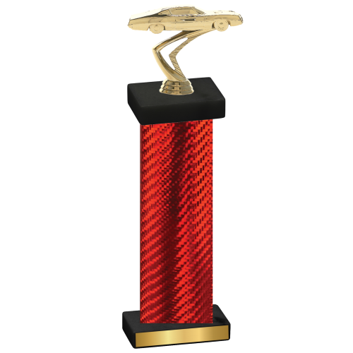 Single Red Carbon Fiber Cars Trophy