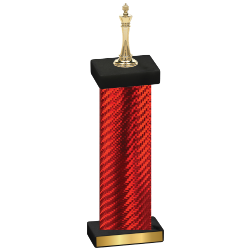 Single Red Carbon Fiber Chess Trophy