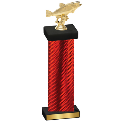 Single Red Carbon Fiber Fishing Trophy