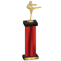 Single Red Carbon Fiber Karate Trophy