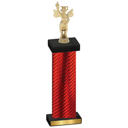 Single Red Carbon Fiber Academics Trophy