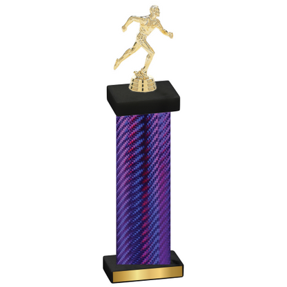 Single Purple Carbon Fiber Running Trophy