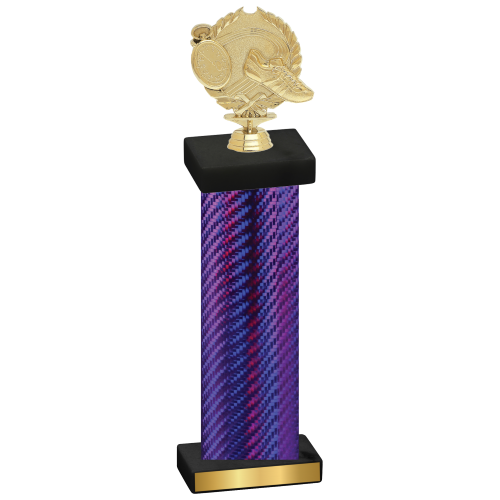 Single Purple Carbon Fiber Running Trophy