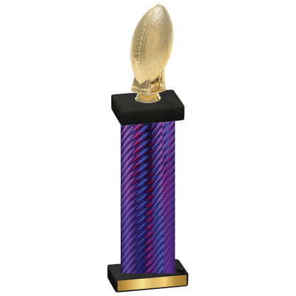 Single Purple Carbon Fiber Football Trophy