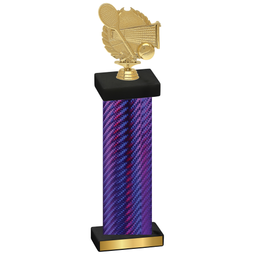 Single Purple Carbon Fiber Tennis Trophy