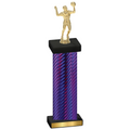 Single Purple Carbon Fiber Volleyball Trophy