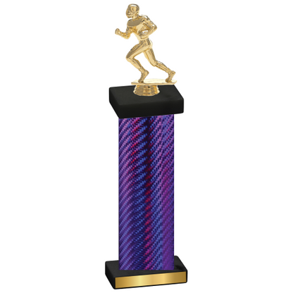 Single Purple Carbon Fiber Football Trophy