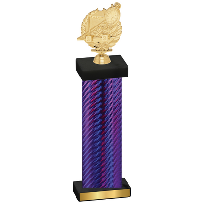 Single Purple Carbon Fiber Swimming Trophy