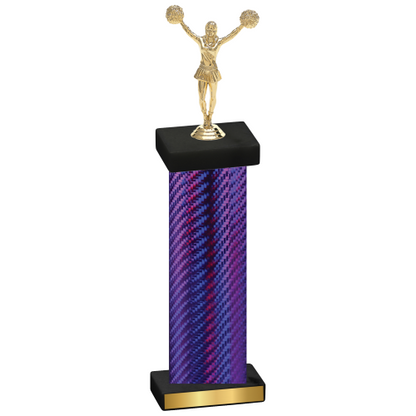 Single Purple Carbon Fiber Cheerleading Trophy