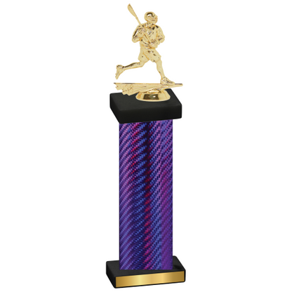 Single Purple Carbon Fiber Lacrosse Trophy