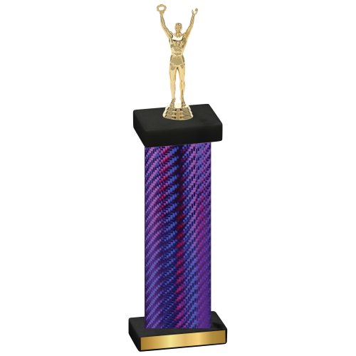 Single Purple Carbon Fiber Victory Trophy