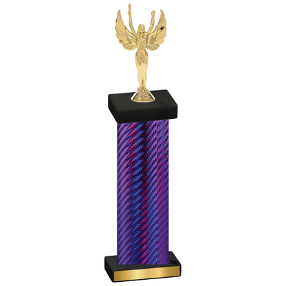 Single Purple Carbon Fiber Victory Trophy