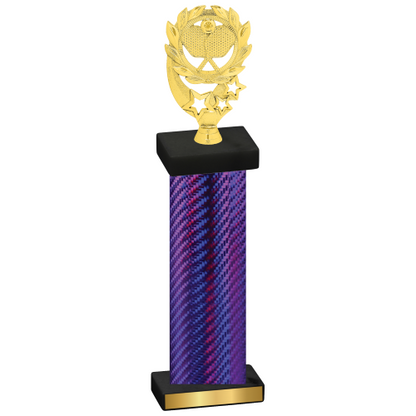 Single Purple Carbon Fiber Pickleball Trophy