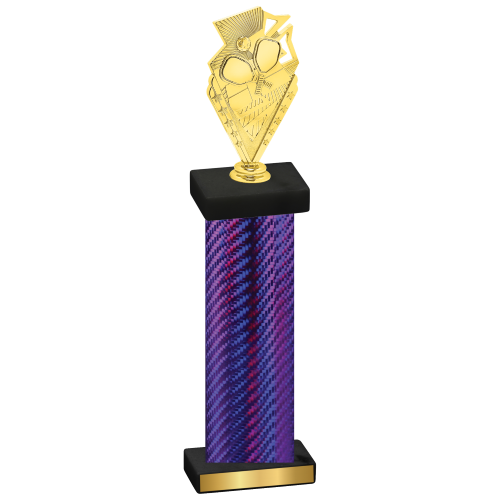 Single Purple Carbon Fiber Pickleball Trophy