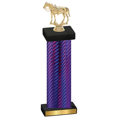 Single Purple Carbon Fiber Horses Trophy