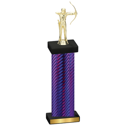 Single Purple Carbon Fiber Archery Trophy