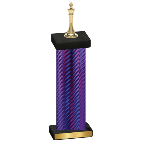 Single Purple Carbon Fiber Chess Trophy