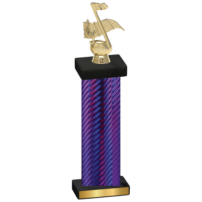 Single Purple Carbon Fiber Music Trophy