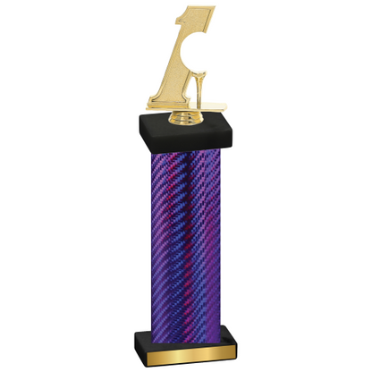 Single Purple Carbon Fiber Golf Trophy