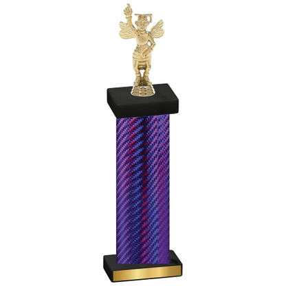 Single Purple Carbon Fiber Academics Trophy