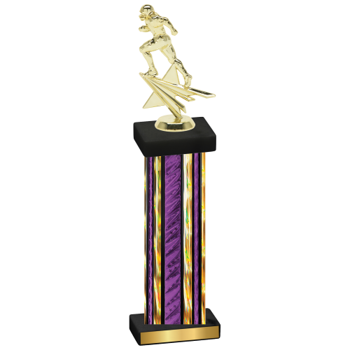 Single Purple Glacier Football Trophy